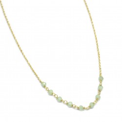 925 Sterling Silver Gold Plated Peridot Gemstone Necklaces- A1N-8148