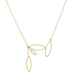 Brass Gold Plated Metal Pendant Necklaces- A1N-8423