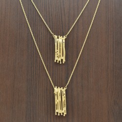 Brass Gold Plated Metal Necklaces- A1N-8535