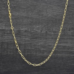 Brass Gold Plated Plain Chain Necklaces- A1N-8593