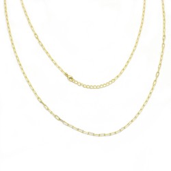 Brass Gold, Silver Plated Metal Plain Chain Necklaces- A1N-8620