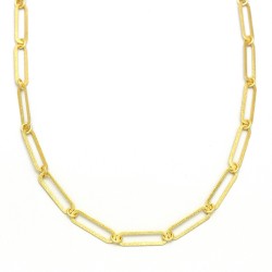 Brass Gold Plated Metal Chain Necklaces- A1N-8939