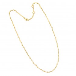 Brass Gold Plated Hand-Cut Metal Beads Chain Necklaces- A1N-9000