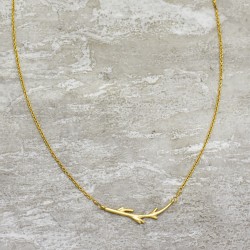 Brass Gold Plated Metal Necklaces- A1N-9548
