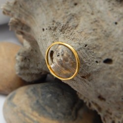 Brass Gold Plated Hammered Metal Rings- A1R-113