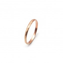 Brass Rose Gold Plated Hammered Metal Rings- A1R-113