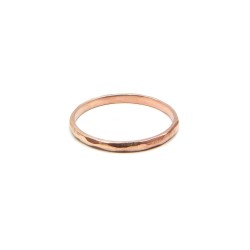 Brass Rose Gold Plated Hammered Metal Rings- A1R-113