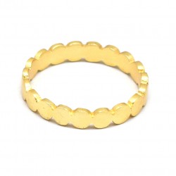 Brass Gold Plated Hammered metal Rings- A1R-413