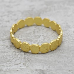 Brass Gold Plated Hammered Metal Rings- A1R-4200
