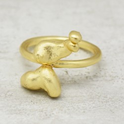 Brass Gold, Silver Plated Metal Rings- A1R-4501