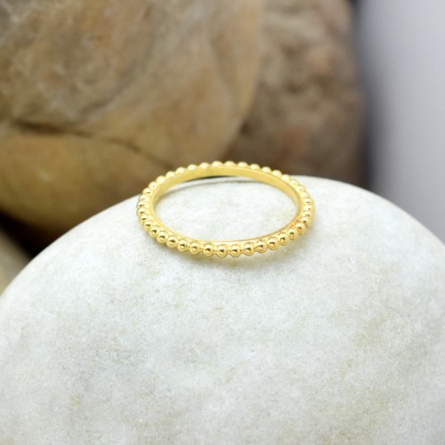 925 Sterling Silver Gold Plated metal Rings- A1R-4602