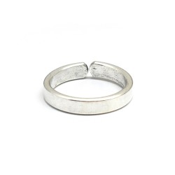 Brass Silver Plated Metal Adjustable Rings- A1R-4813