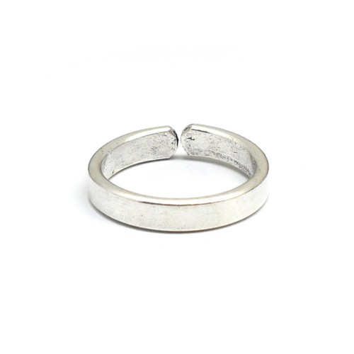 Brass Silver Plated Metal Adjustable Rings- A1R-4813