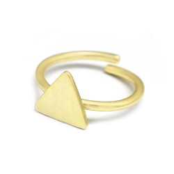 Brass Gold Plated Hammered Metal Adjustable Rings- A1R-5827