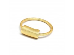 925 Sterling Silver Gold Plated Metal Rings- A1R-5891