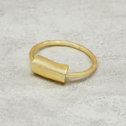 925 Sterling Silver Gold Plated Metal Rings- A1R-5891