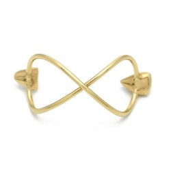 Brass Gold Plated Iolite Gemstone Fashion Rings- A1R-752