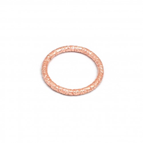 Brass Rose Gold Plated Texture Metal Rings- A1R-766