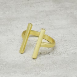 925 Sterling Silver Gold Plated Hammered Metal Adjustable Rings- A1R-8153