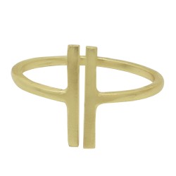 925 Sterling Silver Gold Plated Metal Adjustable Rings- A1R-8303