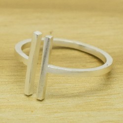 Brass Silver Plated Metal Adjustable Rings- A1R-8303
