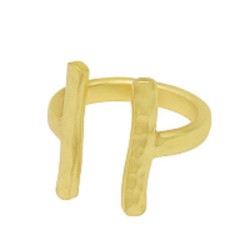 Brass Gold Plated Metal Adjustable Rings- A1R-8588