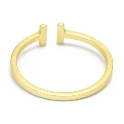 925 Sterling Silver Gold Plated Metal Adjustable Rings- A1R-8613