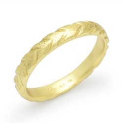 925 Sterling Silver Gold Plated Metal Rings- A1R-8742
