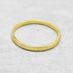 Brass Gold Plated Plain Metal Rings- A1R-891