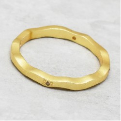 Brass Gold Plated White CZ Gemstone Rings- A1R-9585