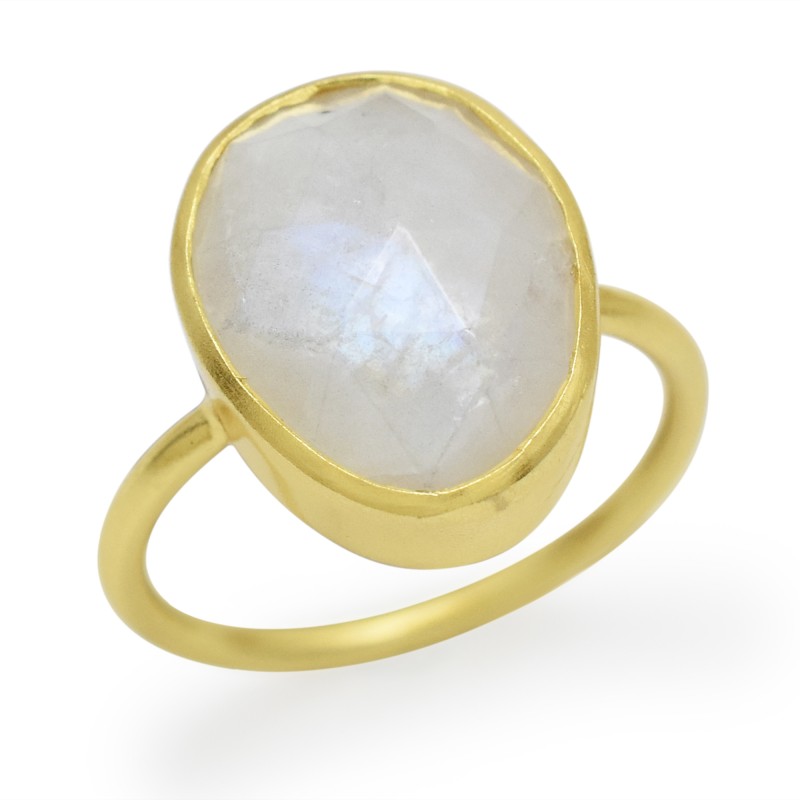 925 Golden Diamond & Iolite stone gold plated handmade net ring at Rs  5300/piece in Jaipur