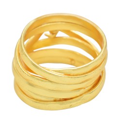 Brass Gold Plated Metal Rings- A1R-9842