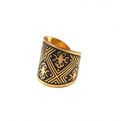 Brass Gold Plated Metal Adjustable Rings- CDR-2720